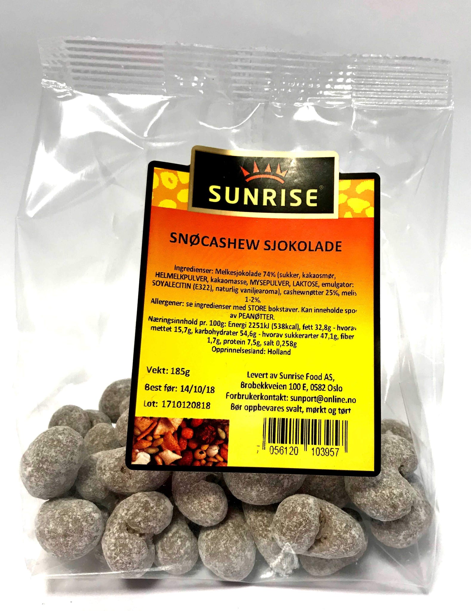 Snø cashew sjoko- 12x185 g