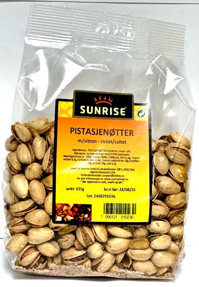 Pistasjenøtter med sitron - rist./salt -8x435g