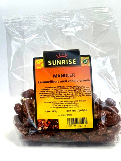 Caramelized Almonds vanilla flavour- 12x185 gr