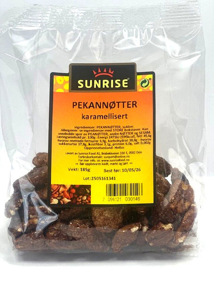 Caramelized Pekannøtter- 12x185 gr