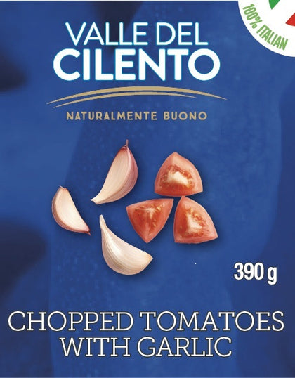 Hakkede tomater med hvitløk, tetrapak VALLE DEL CILENTO - 12x390 gr