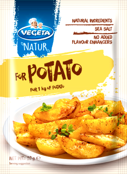 VEGETA, Podravka  Natur spices  for poteter-20x20 gr