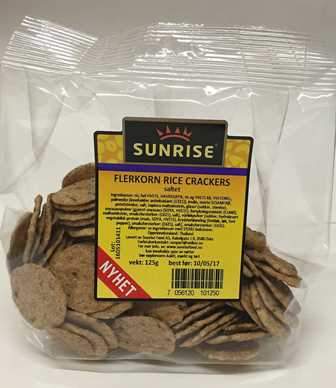 Flerkorn rice crackers- salt- 12x125 g