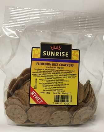 Flerkorn rice cracket - pepper- 12x125 g