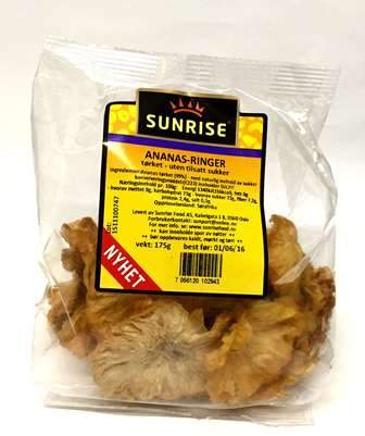 Ananas ringer,sukkerfri-12x175 g