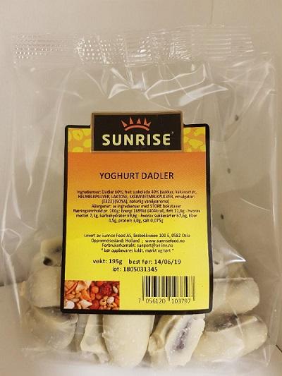 Dadler m / yo ghurt- 12x195 g