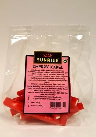 Cherry kabel - m/gelatin- 12 x 175 gr