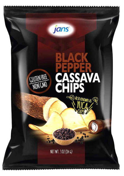 Jans black pepper cassava chips - 12x84 g