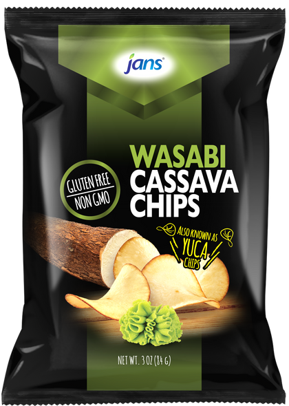 Jans wasabi cassava chips - 12x84 g