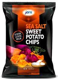 jans sweet potato sea salt chips - 12x84 g