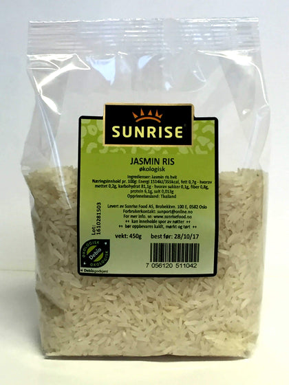 Jasmin ris - økologisk- 16x450 gr
