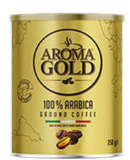 Aroma gold 100% arabica, tin- 6x250 g