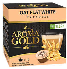 Aroma gold oat caffe flat white dg pods - 4x(12x13,5)g